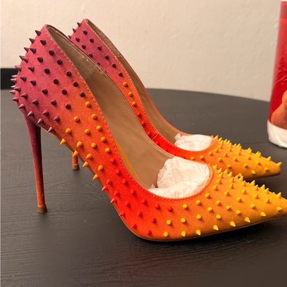 Steve Madden Women's Spiked Heels - Red and Yellow - Picture 2 of 2